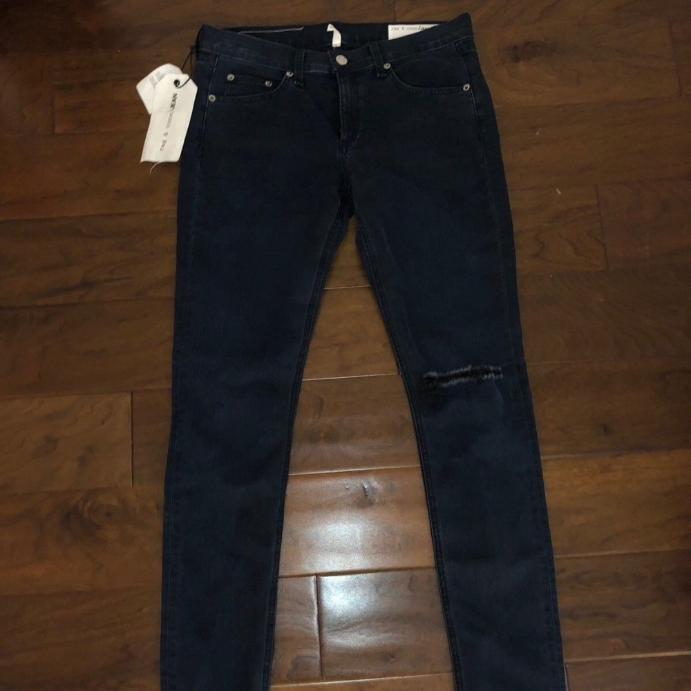 Rag & Bone ‘Terra Blue’ Skinny Distressed Jeans 30